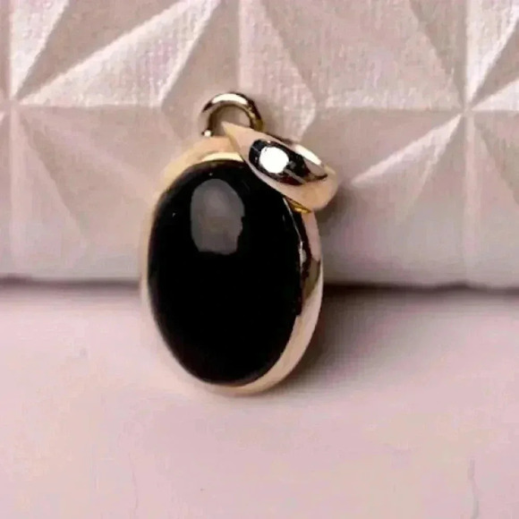 Dark Pool of Protection Black Obsidian 4.6G 925 Sterling Silver pendant - Picture 4 of 12